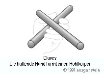 Claves oder Clapsticks